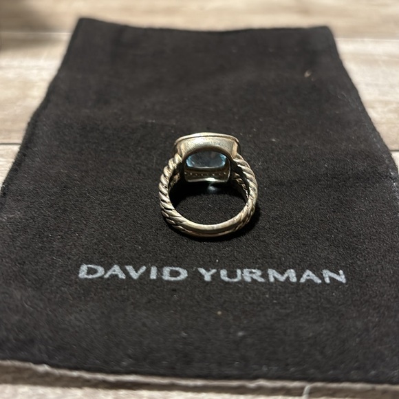 David yurman Albion® Ring
Sterling Silver with Blue Topaz and Diamonds, 11mm - Picture 2 of 3